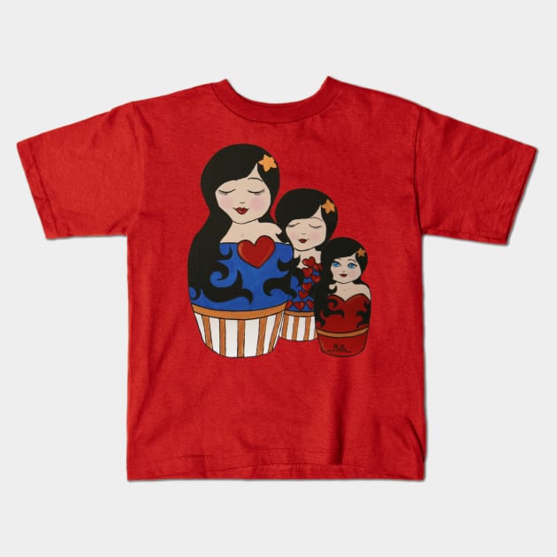 Poupées Russes - Russian Dolls Kids T-Shirt by crismotta